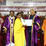 Tamil University 12th Convocation is held on 22.10.2019 magnificently. In this event, Excellency Governor of Tamilnadu, Honourable minister for Tamil Development and Culture, Honourable Vice-Chancellor and Registrar, Syndicate, Senate and Special Guests participated. Former Vice-chancellor of Madras University and Post-Doctoral awardees who are invited as special guests, Deans, Head of Departments, Professors, Non-academic Staffs and Students actively participated and the records of this memorable events are photographed.